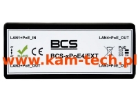 KAM-TECH, kamery, alarmy, monitoring, skawina, kraków, telewizja przemysłowa, systemy dozorowe, kamtech, krakow, - BCS-xPoE4/EXT - 4-portowy switch PoE, 4x FE